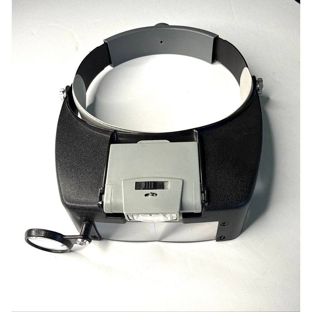 Headband Magnifier LED Light Hands-Free Visor Adjustable Headband Craft Repair T